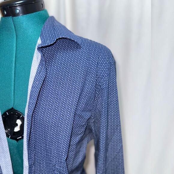 Lufian Elegant Blue Slim Fit Button Front Shirt | Sz L - Picture 3 of 6